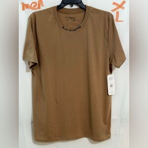 Tan Short Sleeve Tee with Crew Neck